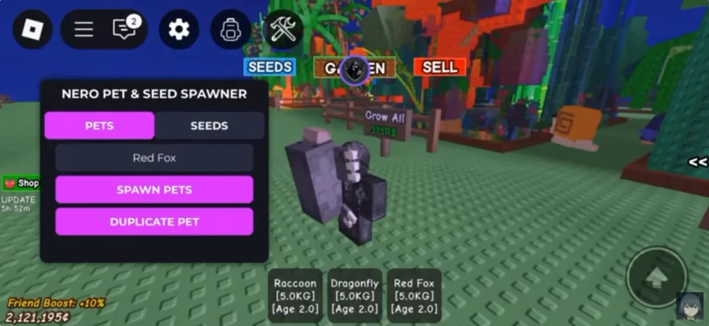 Grow a garden pet spawner script