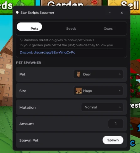 Star scripts spawner for gag 2